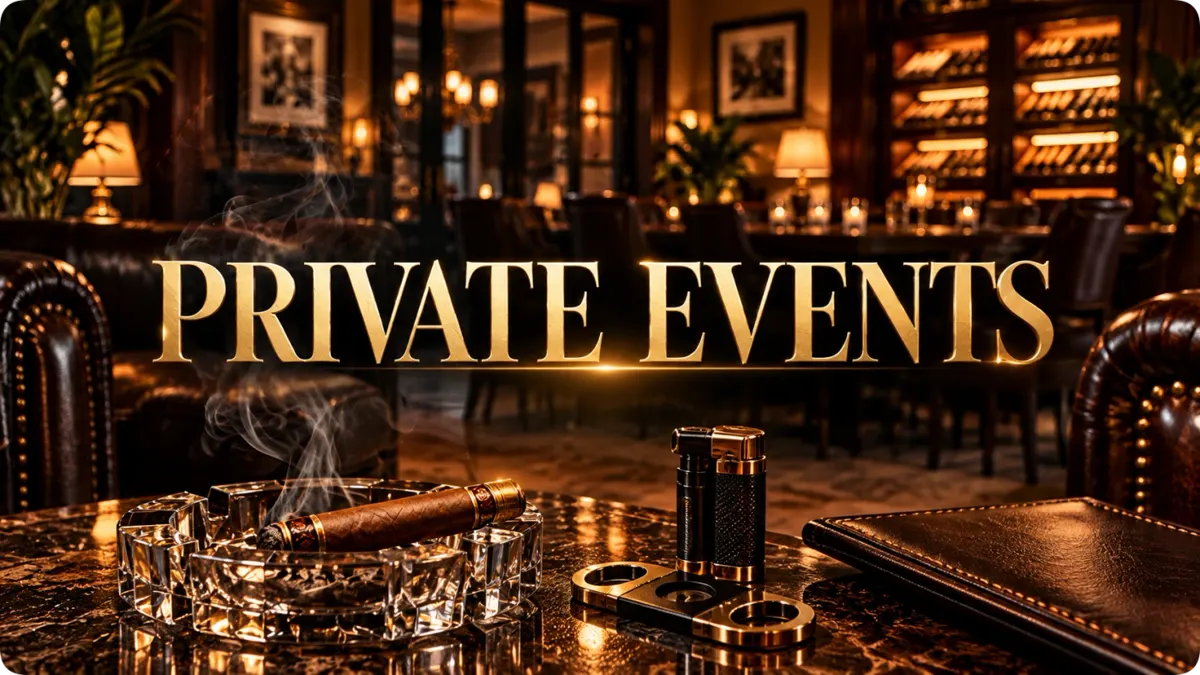 Private events at Smoke and Joe Cigar Lounge